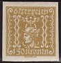 Austria - 1921 - Mercurio - 1,50 K - Amarillo - Austria, Mercury - Scott P50 - 0